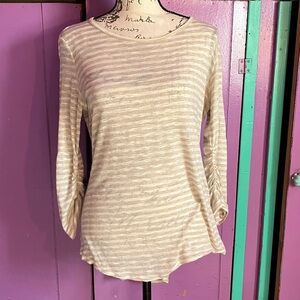 Striped Cream Women's Top